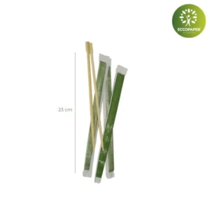 Palillos de Bambú Natural 23cm versátiles y ecológicos, perfectos para aperitivos y decoración.