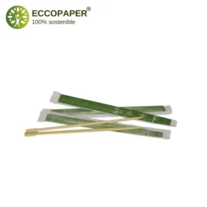 Palillos de Bambú Natural 23cm resistentes y reutilizables, ideales para eventos sostenibles.