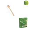 Cucharillas de Madera 11cm para disfrutar de postres sostenibles.