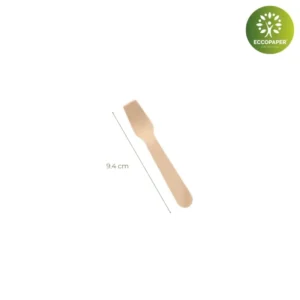 Cucharas de Madera 9.4cm - Perfectas para el uso de alimentos fríos y ligeros.