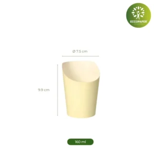 Vasitos para Aperitivos 160ml biodegradables y sostenibles.