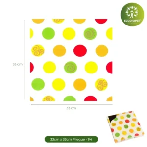 Servilletas Sostenibles 33x33cm, perfectas para quienes desean que su evento sea más verde y estiloso.