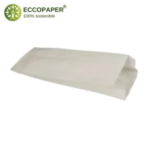 Bolsa para panaderías 35x13x7cm de papel biodegradable, perfecta para panaderías y bollería.