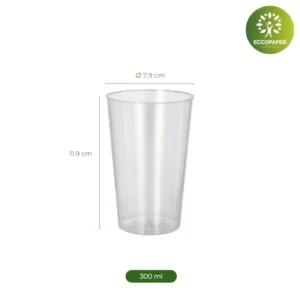 Vasos Reutilizables 300ml, una solución ecológica y práctica.