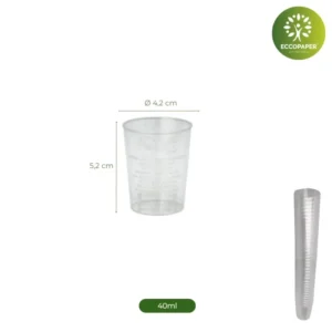 Vasos para Chupitos 40ml ecológicos y funcionales.