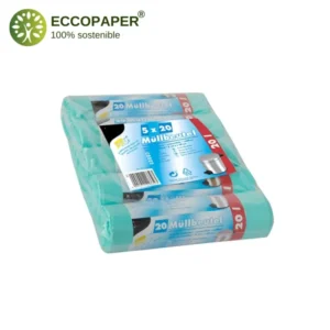 Bolsa para Basura 20 Litros biodegradable y robusta, perfecta para el hogar y comercio.