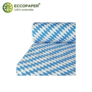 Manteles de papel reciclado 50mts x 1mt, perfectos para cenas formales con un toque ecológico.