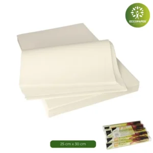 Papel para Envolver Antigrasas 25x30cm ideal para alimentos grasos.