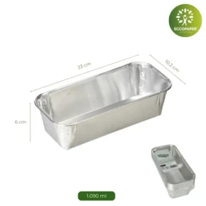 Bandejas de Aluminio 1.090ml, adecuadas para guisos y comidas calientes.