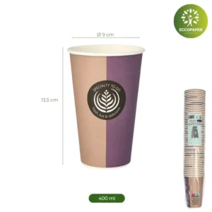 Vasos para Café 400ml con diseño funcional y moderno.