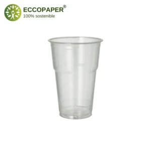 Vasos ecológicos Bioplástico Natural 400ml biodegradables.