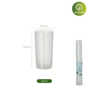 Vasos irrompibles 200ml resistentes y duraderos.
