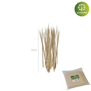 Pinchos Barbacoas Ø2.5mmx15cm ideales para brochetas de verduras y carnes.