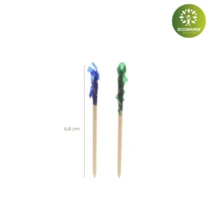 Palillos Decorativos 6.8cm prácticos y respetuosos con el medio ambiente, perfectos para catering.