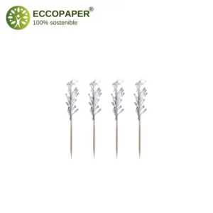 Palillos Decorativos 6.8cm ecológicos y económicos, diseñados para tapas y canapés.