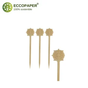 Pinchos decorativos reciclables 9cm ideales para mesas responsables.