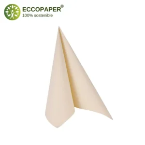 Papel reciclado en servilletas 40x40cm, ideales para negocios responsables y económicos.