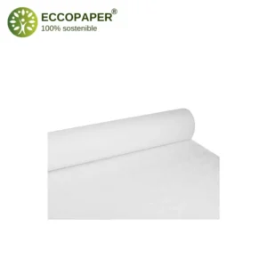 Manteles de papel reciclado 100mts x 1.2mts, perfectos para mesas amplias y decoraciones ecológicas.