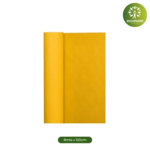 Elegancia sostenible con mantel de papel reciclado 8mts x 1.2mts.