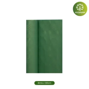 Mantel de 8mts x 1.2mts hecho con papel reciclado, ideal para eventos verdes.