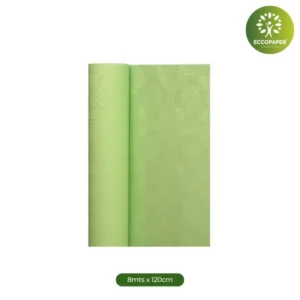 Papel reciclado en mantel de 8mts x 1.2mts para decoraciones ecológicas.
