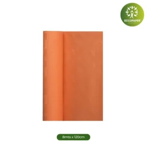 Solución sostenible: mantel de papel reciclado 8mts x 1.2mts para eventos.