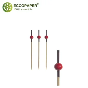 Resistencia y estilo en pinchos decorativos biodegradables 7cm.