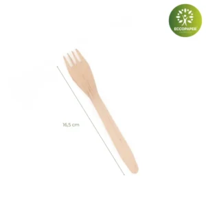 Tenedor biodegradable para restaurantes 16.5cm.