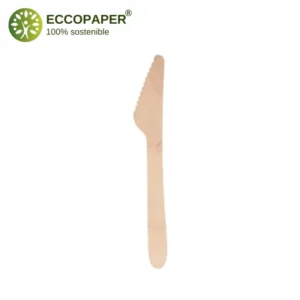 Cuchillo de madera 16.5cm para restaurantes sostenibles.