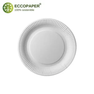 Compactos platos redondos biodegradables Ø26cm para decoraciones prácticas.