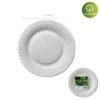 Compactos platos redondos ecológicos Ø19cm para hogares y negocios.