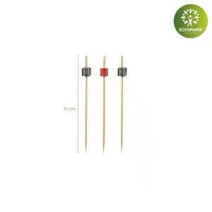 Alternativa sostenible en pinchos decorativos biodegradables 9cm.