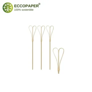 Pinchos sostenibles de madera 18cm para tapas y bebidas.
