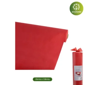 Compacto y práctico, rollo de manteles biodegradables 25mts x 118cm para eventos elegantes.