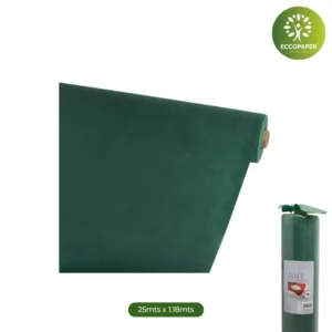 Compacto y sostenible, rollo de manteles reciclables 25mts x 118cm para hogares responsables.