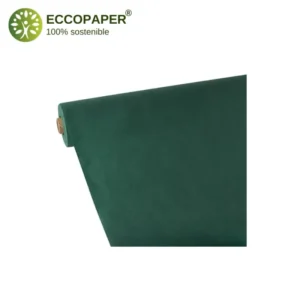 Innovación ecológica en rollo de manteles biodegradables 25mts x 118cm para mesas prácticas.
