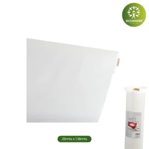 Compacto y práctico, rollo de manteles reciclables 25mts x 118cm para eventos sostenibles.