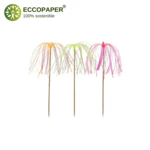 Palillos Decorativos 15.5cm biodegradables y versátiles.