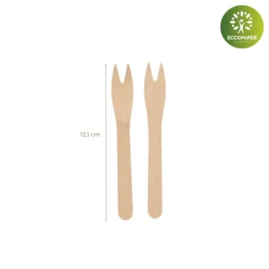 Tenedores de Aperitivos 12.1cm biodegradables para eventos.