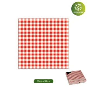 Servilletas Sostenibles 33x33cm, perfectas para quienes desean hacer de su evento una celebración más responsable.