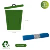 Sacos para Basura 120 Litros, reciclables y sostenibles, ideales para eventos y hostelería.