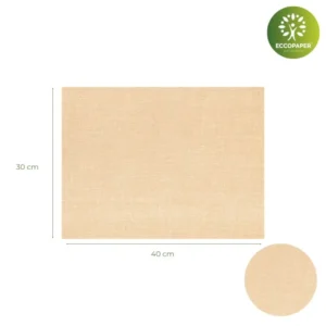 Manteles de Papel ECCO 30x40cm, perfectos para restaurantes sostenibles.
