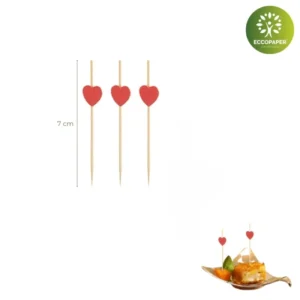 Innovación y sostenibilidad en pinchos decorativos 7cm biodegradables.
