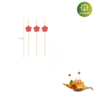 Pinchos decorativos compactos 7cm para tapas y platos pequeños.
