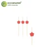 Resistencia y sostenibilidad en pinchos decorativos 7cm biodegradables.