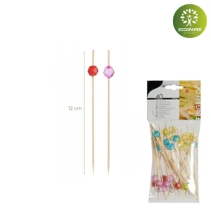 Pinchos resistentes y ecológicos 12cm para celebraciones.