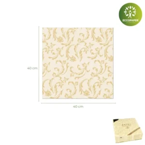 Servilletas sostenibles 40x40cm ideales para eventos ecológicos a precio justo.