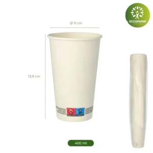 Vasos para Café 400ml, cómodos para llevar.