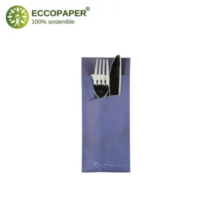 Compactas fundas biodegradables para cubiertos 20x8.5cm ideales para catering.