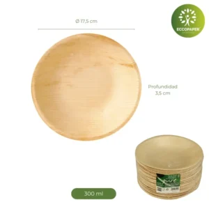 Bowl de Hoja de Palma 300ml, práctico y ecológico.